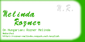 melinda rozner business card